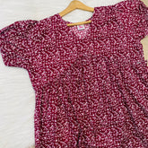 Feeding Frock Alia Cut, Free Size, Ankle Length, Tie-Up, Puff Sleeve Sleepwear in Softest Cotton Fabric (Bra Size 34"-38" | 50”-52″ length)
